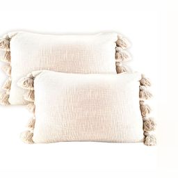 BIRD WING Beige 2 Pcs Rectangle Cushion Covers-image-79