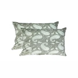 Texstylers Grey & White 2 Pieces Cotton Rectangle Cushion Covers-image-15