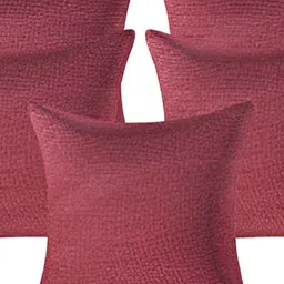 CASA-NEST Maroon 5 Pieces Jute Cotton Cushion Covers-image-56