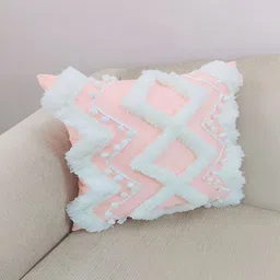 THROWPILLOW Peach-Coloured & White Embroidered Square Cushion Covers-picture-23