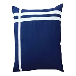 THROWPILLOW Navy Blue & White Self Design Square Cushion Cover-picture-32