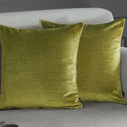 GM Green Set of 2 Solid Velvet Square Cushion Covers-38