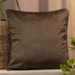 ZEBA Brown Velvet Square Cushion Cover-image-24