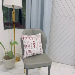 THROWPILLOW White & Brown Geometric Printed Cotton Square Cushion Covers-13
