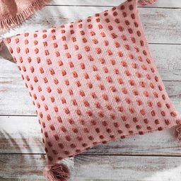 Chumbak Pink & Brown Embroidered Cotton Square Cushion Covers-image-97