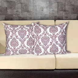 Texstylers Pink 2 Pcs Printed Cotton Square Cushion Covers-image-72