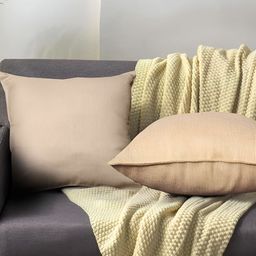 FABURAA Gold-Toned 2 Pieces Square Cushion Covers-image-55