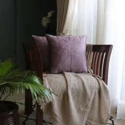 ANS Lavender 2 Pieces Square Cushion Covers-image-6