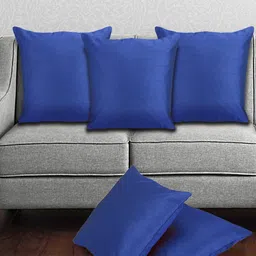 Creeva 5 Pieces Blue Square Cushion Covers-picture-25