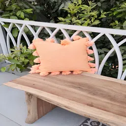THROWPILLOW Peach-Coloured Square Cushion Covers-image-57