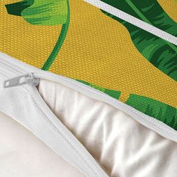 AEROHAVEN Set of 5 Green Printed Square Cotton Canvas Cushion Covers image 3