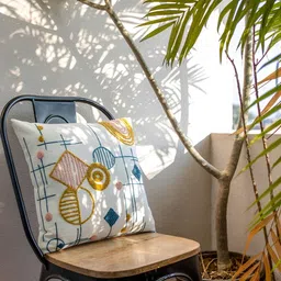 ABSTRACT INDIA Multicoloured Set of 2 Square Cushion Covers image 4