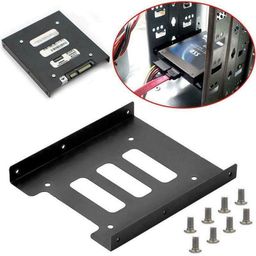 voocme 2.5" to 3.5" SSD HDD Metal Adapter Dock Case Caddy Mounting Bracket Ha Drive lder for Mounting Bracket Adapter Tray Kit Hard Disk Drive Holder Metal Mounting Bracket Adapter (Pack of 1) image 3