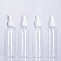 flora Plastic Empty Refillable Fine Quality Multipurpose Mist Spray Bottle - Set of 4Pcs (100 ml,Transparent) image 5