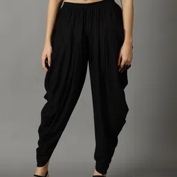 DIVINATION Women Mid-Rise Gathered Detail Dhoti Pants-image-28