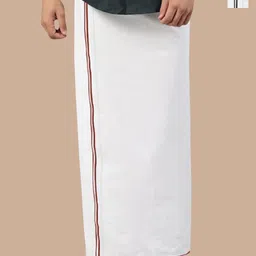 WHITE HEART Men Pack of 2 Cotton Dhotis-image-70
