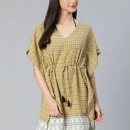 Oxolloxo Women Printed Cover-Up Kaftan Dress-image-48