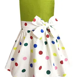 A T U N Lime Green & White Dress-52