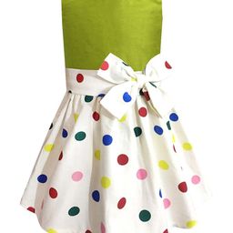 A T U N Green & Off White  Printed Dress-16