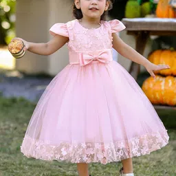 StyleCast Pink & languid lavender Floral Embroidered Applique Fit & Flare Maxi Dress-image-8