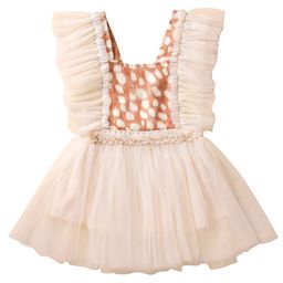 StyleCast Girls Beige & Brown Self Design Ruffled Fit & Flare Dress-image-36