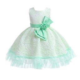 StyleCast Girls Green Self Design Bow Detail Fit & Flare Dress-image-20