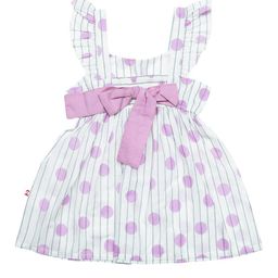 Nino Bambino White & Pink Printed Organic Cotton Fit & Flare Dress-picture-8