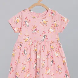 Broon Orange Floral Printed Organic Cotton Dress-picture-31