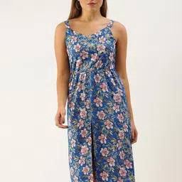 DODO & MOA V-Neck Sleeveless Floral Printed A-Line Dress-picture-20