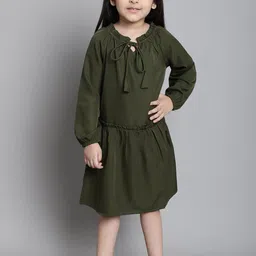 MINI & MING Gorla Tie-Up Neck Fit & Flare Dress-10