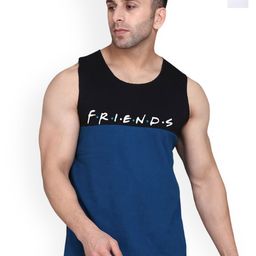 SLOWLORIS Pack Of 2 Typography Printed Pure Cotton Bio-Wash Gym Vests-picture-14