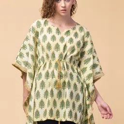 Hive91 Women Floral Printed Kaftan Top-image-39