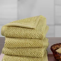 Maspar Set of 4 Green 550 GSM Cotton Face Towel Set-36