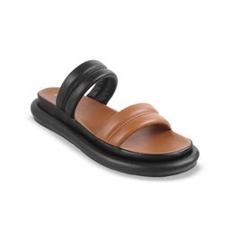 Metro Textured Open Toe Flats-70