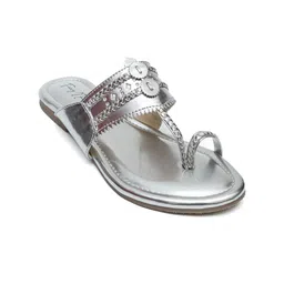 Dapper Feet-Fancy Nancy Textured Open Toe Flats-50