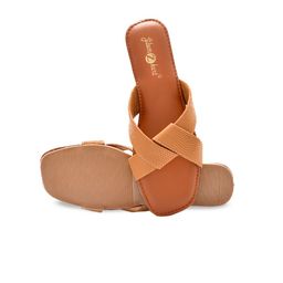 GLAMZKART Printed Open Toe Flats image 3