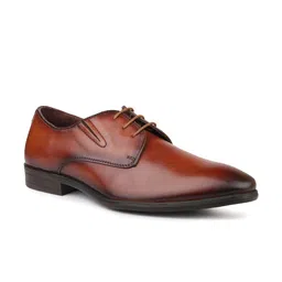 PRIVO Men Leather Lace-Up Formal Derbys-image-1