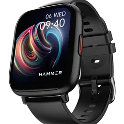 HAMMER Black Fit Plus 1.85" Calling Smartwatch with Built-in Games & Metallic Body-19