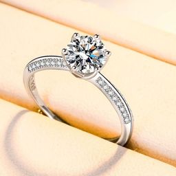 MYKI Silver-Plated & CZ-Studded Adjustable Finger Ring-55