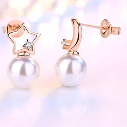 MYKI Silver-Plated Contemporary Drop Earrings-image-72