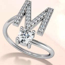 MYKI Women Silver-Plated CZ-Studded Adjustable Finger Ring-33