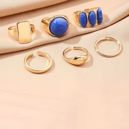 SALTY Set of 6 Streetwise Rings-80