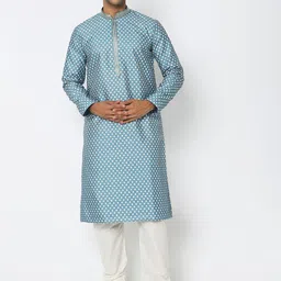 Ethnicity Polka Dot Printed Thread Work Regular Kurta With Churidar-picture-17