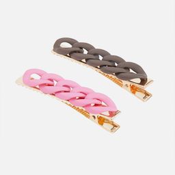20Dresses Women Grey & Pink Set of 2 Alligator Hair Clip-image-62