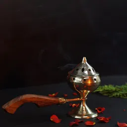 PujaNPujari Gold Toned Loban Dhoop Burner-image-44
