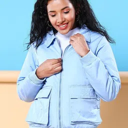 Freehand by The Indian Garage Co Spread Collar Lightweight Bomber Jacket-picture-31