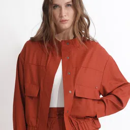 RAREISM Stand Collar Tailored Jacket-image-65