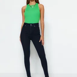 Trendyol Women Clean Look Mid Rise Cotton Jeans-picture-13