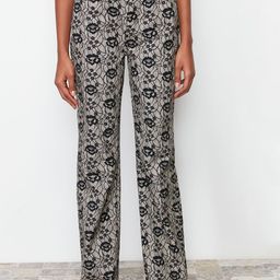 Trendyol Women High-Rise Printed Jeans-image-17