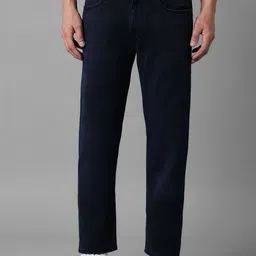 Louis Philippe Jeans Men Mid Rise Regular Fit Clean Look Button and Zip Cropped Jeans-image-59